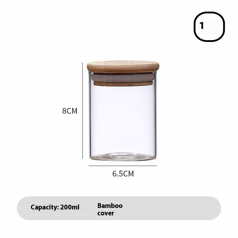 Japanese Style Kitchen Nuts Grains Spices Coffee Beans Glass Sealed Jar Food Grade Large Capacity Storage Container_voghion.com