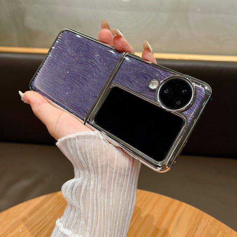 For Oppo Find N2 N3 Flip Luxury Cute Light Thin Wave Glitter Phone Case Cover_voghion.com