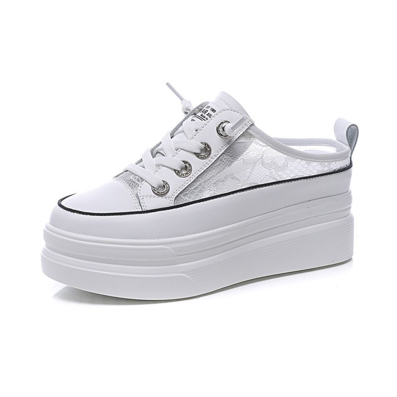 Baotou Halbschuhe Damen im Sommer 2024, beliebtes Internet, Biskuitkuchen mit dicker Sohle, kleine weiße Absätze,_voghion.com