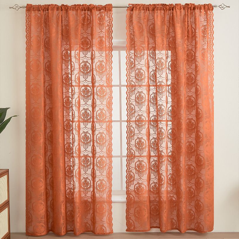 ​French Country Blackout Curtains - Eco-Friendly Coated Fabric With Grommet Top (Butterfly Design, Light Blocking, 84x54 Inches, White/Beige)_voghion.com
