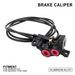 High-Performance Motorcycle Brake Caliper Kit - Front & Rear Brake Upgrade For X160 X260 Models - S-20-QF Caliper With 1600mm Brake Hose_voghion.com