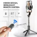 Q08 Bluetooth-kompatibler Handstabilisator Aluminiumlegierung Klappbarer Kardanring Tragbares Teleskop Für Telefonhalter Videoaufzeichnung 241220_voghion.com
