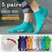 5 Pairs New Summer Cotton Men's Socks Short Thin Casual Mesh Breathable Boat Socks Fashion Comfortable Street Style Sockke Gift_voghion.com