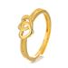Vietnamese Sand Gold Double Love Women's Heart Shaped Simple, Fashionable, Versatile, Non Fading, Adjustable Ring_voghion.com