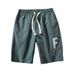 Sportsstrand Ungdom Herre Capris Casual Micro Elastic Shorts, Ensfarvede Bukser_voghion.com