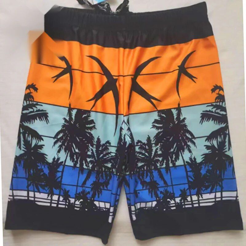 Men's swimsuit printed swimsuit swimsuit, waterproof swimsuit, quick drying swimsuit, flat angle swimsuit_voghion.com