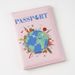 Multifunctional PU Leather Passport Holder With Cartoon Map Print, Travel Document Organizer For Tickets & Cards, Lightweight & Durable_voghion.com