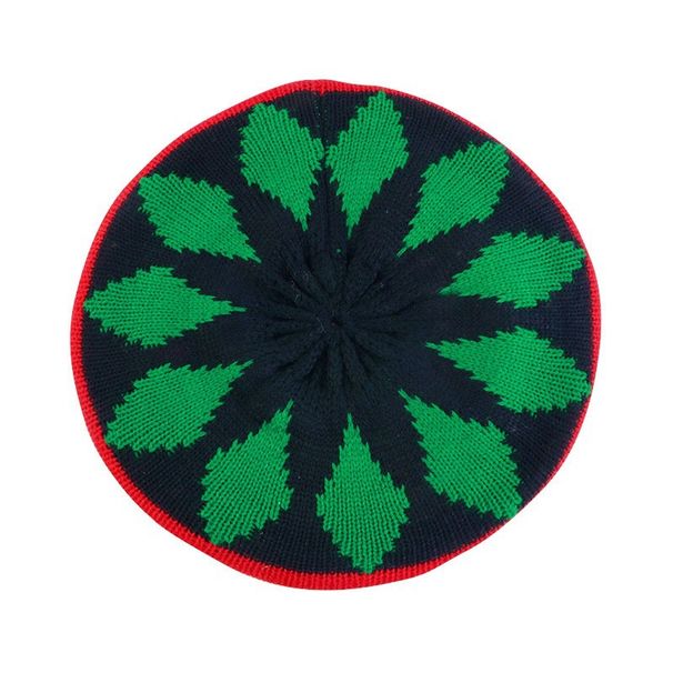 Trendy Jamaican Rainbow Reggae Hat Beret Autumn Winter Unisex_voghion.com