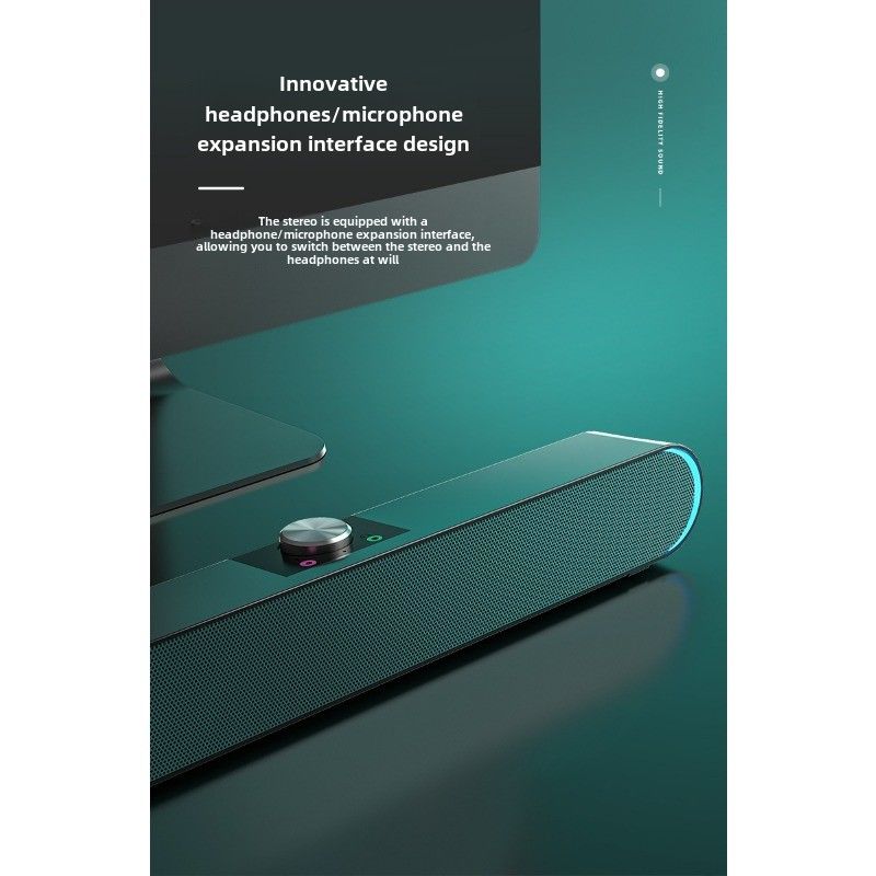 Computer stereo with microphone function notebook mini small speaker long multimedia bluetooth subwoofer_voghion.com