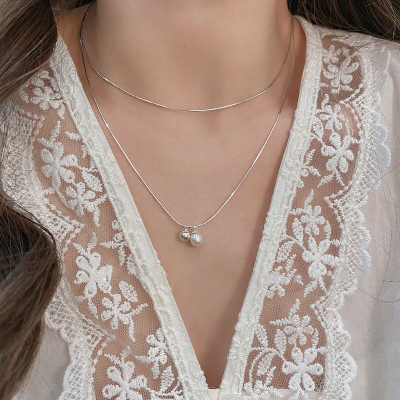 Ogrlica Sterling VENUS Sier z cirkoni in ključavnico za ženske, dekliška, nežna grace, vsestranski nakit, dropshipping_voghion.com