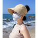 Cappello da pescatore dello stesso stile Zhao Lusi, da appendere, con maschera, protezione solare, snellente per il viso, ad asciugatura rapida, aperto all'esterno_voghion.com