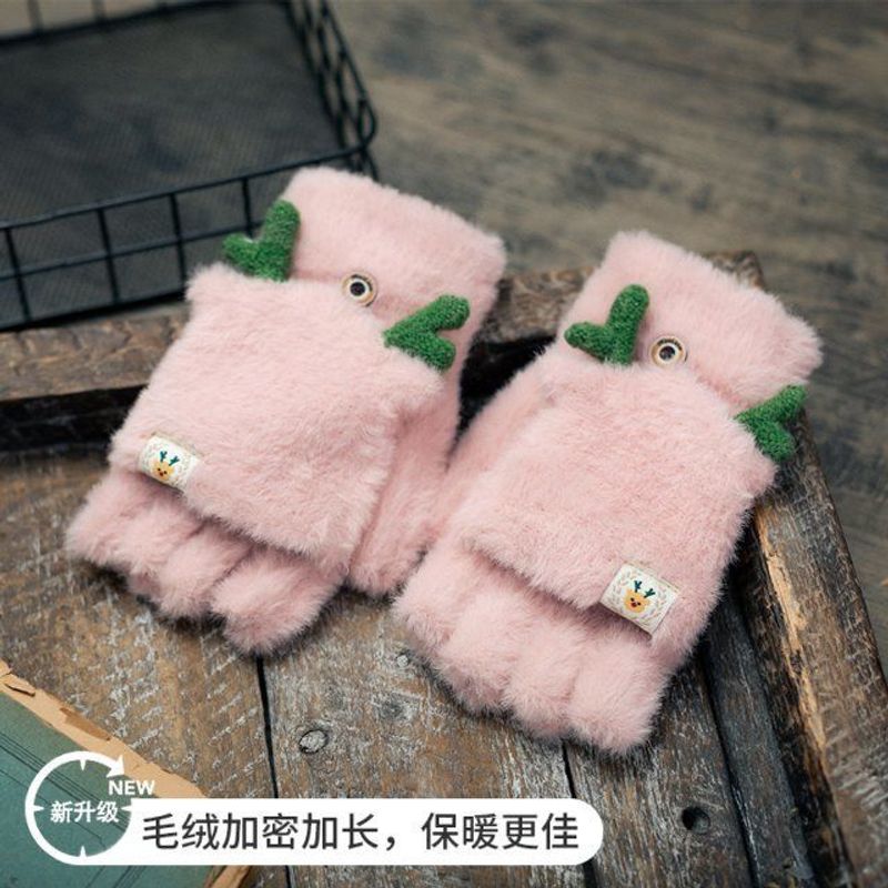Winter warm gloves, cycling gloves, multiple thick plush warm, comfortable wearing experience, windproof, fashionable and beautiful,
_voghion.com
