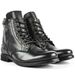 Herrenschuhe Knight Series Polierte zweifarbige seitliche Reißverschlüsse Übergröße Knight Boots Herren Lederstiefel_voghion.com