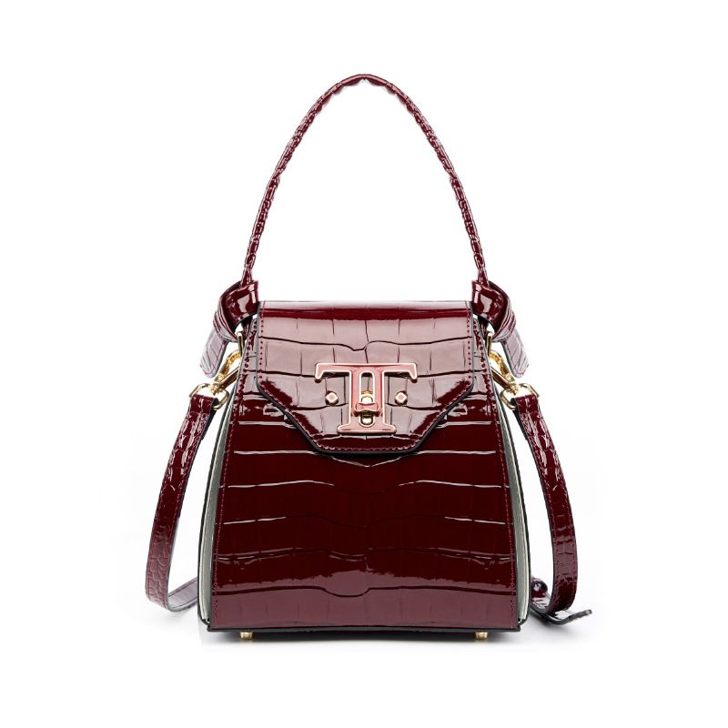 Borsa a tracolla da donna in vera pelle autunnale con design di nicchia, leggera e di lusso, modello coccodrillo, da tenere a mano_voghion.com