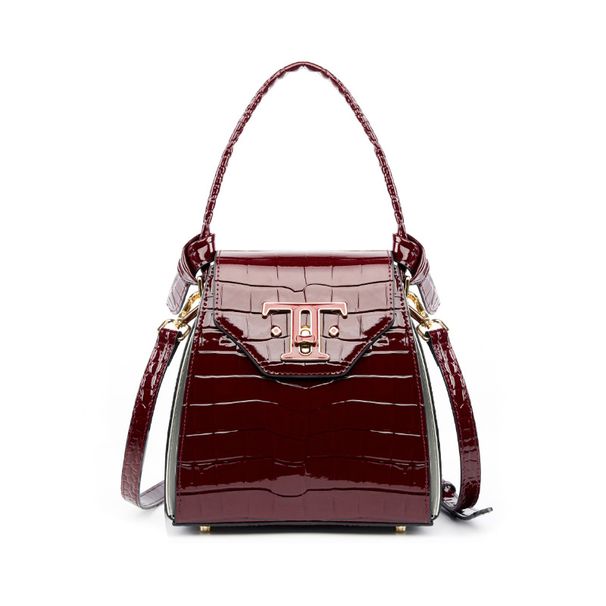 Borsa a tracolla da donna in vera pelle autunnale con design di nicchia, leggera e di lusso, modello coccodrillo, da tenere a mano_voghion.com