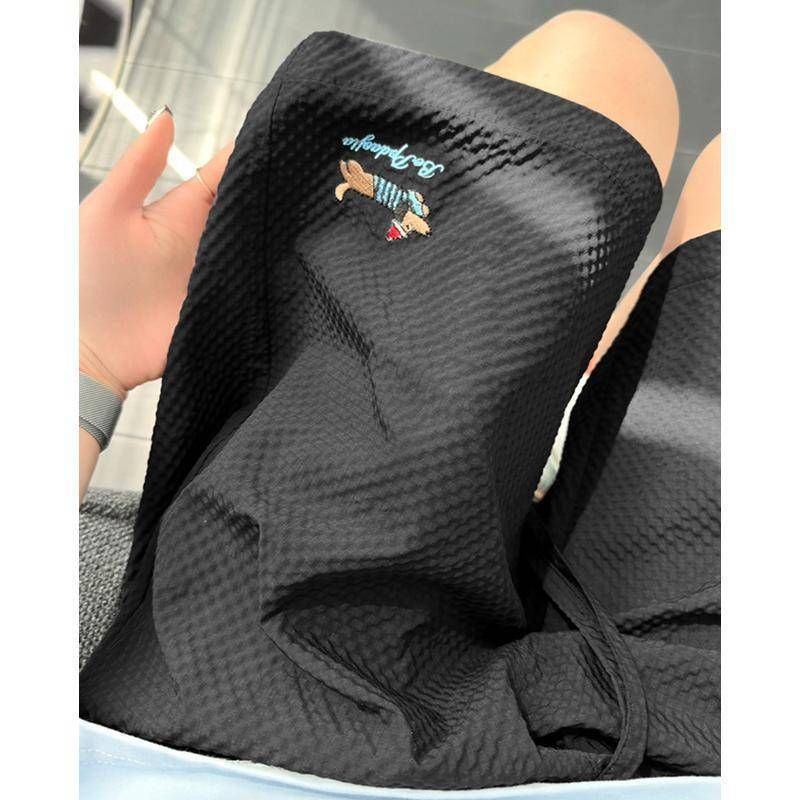 Men's Clothing Quick Drying Shorts Men's Summer Trendy Brand Seersucker Beach Pants Casual Shorts Loose Large Size Pants_voghion.com
