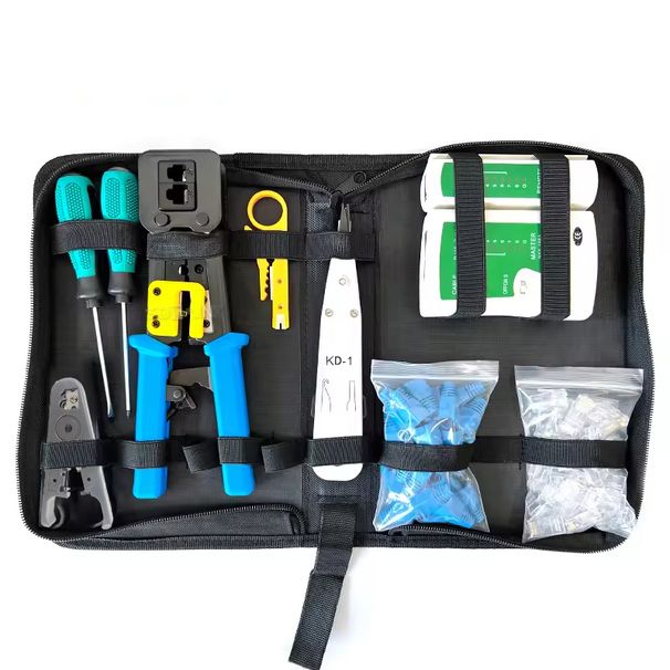 RJ45-krimpset voor RJ11/RJ12/CAT5/CAT6/Cat5e Computeronderhoud Lan-kabeltester Netwerkreparatiegereedschapset_voghion.com