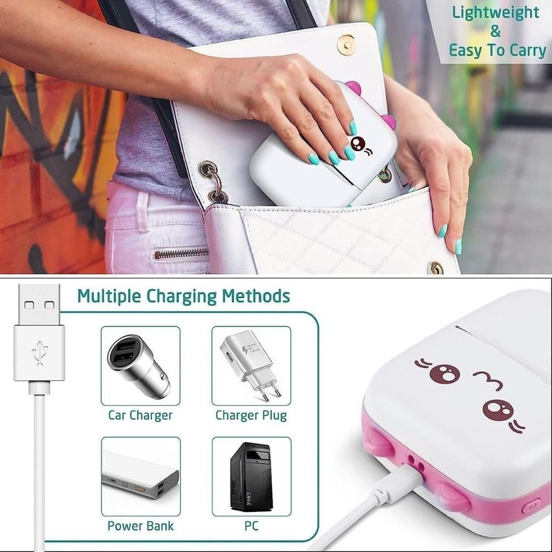 【KI-Fehlerkorrekturdrucker】Xunchen Xue Wang Mini AI Bluetooth APP Miao Bildetikettendrucker_voghion.com