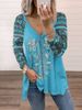 Maglione con scollo a V, stampato, manica lunga, autunno/inverno 2025, da donna_voghion.com