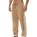 Herren Cord-Freizeithose – Relaxed Fit mit Color-Block-Streifen, Kordelzug in der Taille und geradem Beindesign für urbane Streetwear_voghion.com