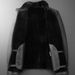 Genuine Shearling Leather Jacket – Men's Winter Coat With Raw Wool Lining (170-195, Black/Gray)_voghion.com