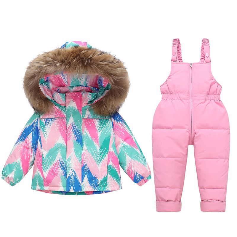 Mother & Kids Premium Kids Winter Snowsuit Set - Insulated Hooded Overalls With Detachable Straps, Soft Duck Down Filling, Warm & Stylish_voghion.com