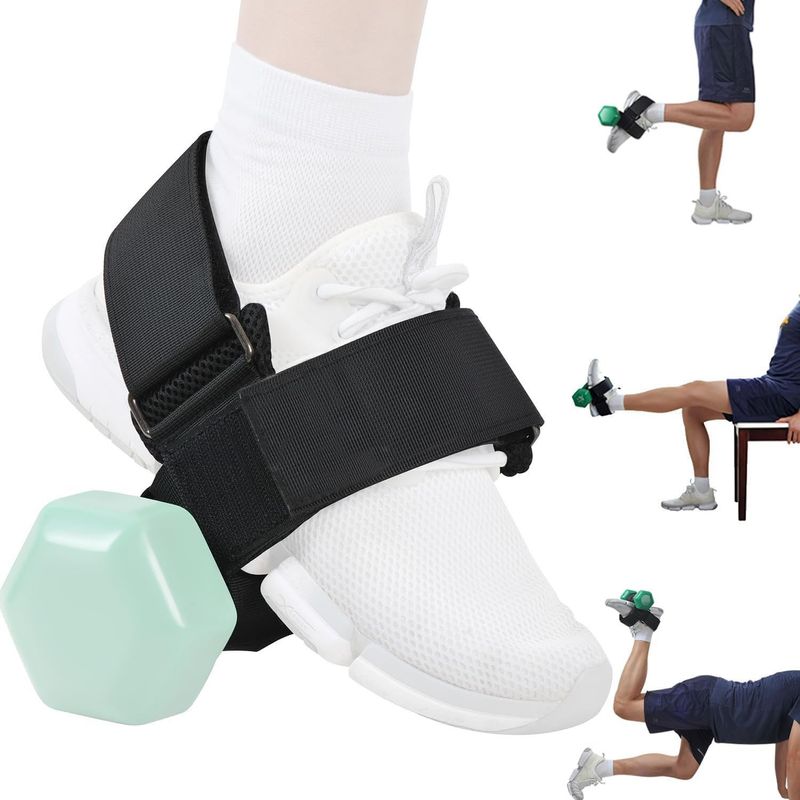Upgraded Ankle Straps Dumbbell Adjustable Ankle Weightlifting Straps Leg Strength Training_voghion.com