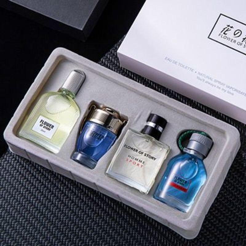 Perfume four-piece deluxe men's perfume gift box Cologne seductive cut female fragrance lasting fragrance fresh and light fragrance_voghion.com