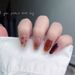 Sweet Brown Color-Block Leopard Print Wearable High-End Whitening New Art Natural Finished Removable Stickers Nail Tips_voghion.com