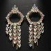 Hot Selling Tassel Exaggerated Rhinestone Ear Pendants Fashion Stage Accessories Women Earrings_voghion.com