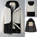 2024 New High-End Business Jacket Men's Winter Loose Plus Size Mid-Length Color Block Fashion Black And Gold Down_voghion.com