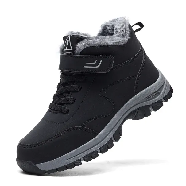 New Winter Boots For Men Waterproof PU Leather Warm Snow Ankle Boots Outdoor Warm Plush Non-slip Work High-top Casual Shoes_voghion.com