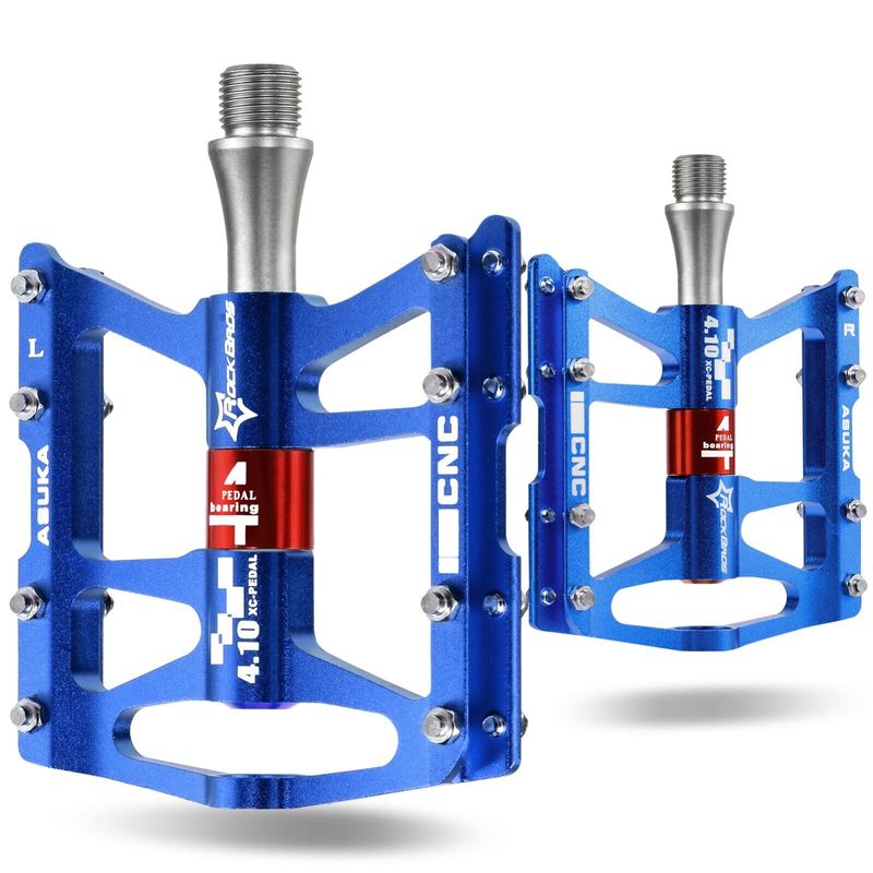 ROCKBROS Pedały rowerowe 9/16" MTB BMX Szosowe CNC Łożyska Anodowane 4 Uszczelnione Alu_voghion.com