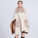 Women's imitation Rex rabbit collar cape cape large size knitted cardigan loose woolen coat_voghion.com