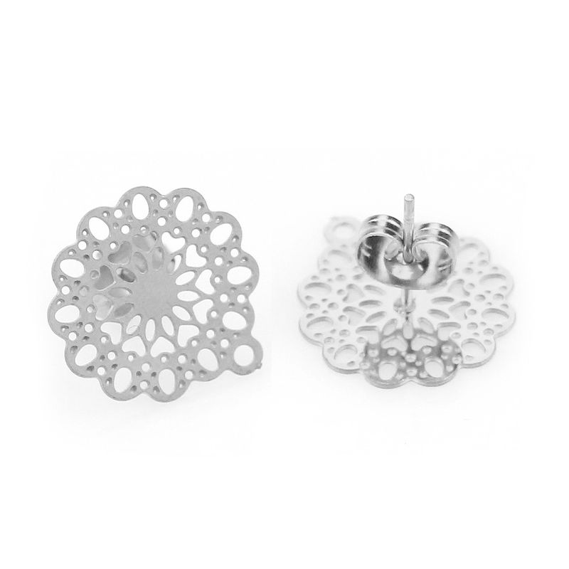 Ganci per orecchie cavi alla moda in acciaio inossidabile e orecchini galvanici sottovuoto antiallergici, gioielli fatti a mano fai-da-te_voghion.com