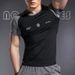 Nuovo abbigliamento fitness estivo da uomo, aderente, a maniche corte, ad alta elasticità, ad asciugatura rapida e traspirante_voghion.com
