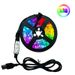 5050 RGB LED Strip Lights With 24-Key Remote & Bluetooth App Control - 5V Flexible Color Changing Light Strips For Home Decoration_voghion.com