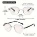 Elegant Geometric Rimless Reading Glasses With Rhinestone Accents, Full Rim Frame, Comfortable Lightweight Design, 1.0 To 3.5_voghion.com