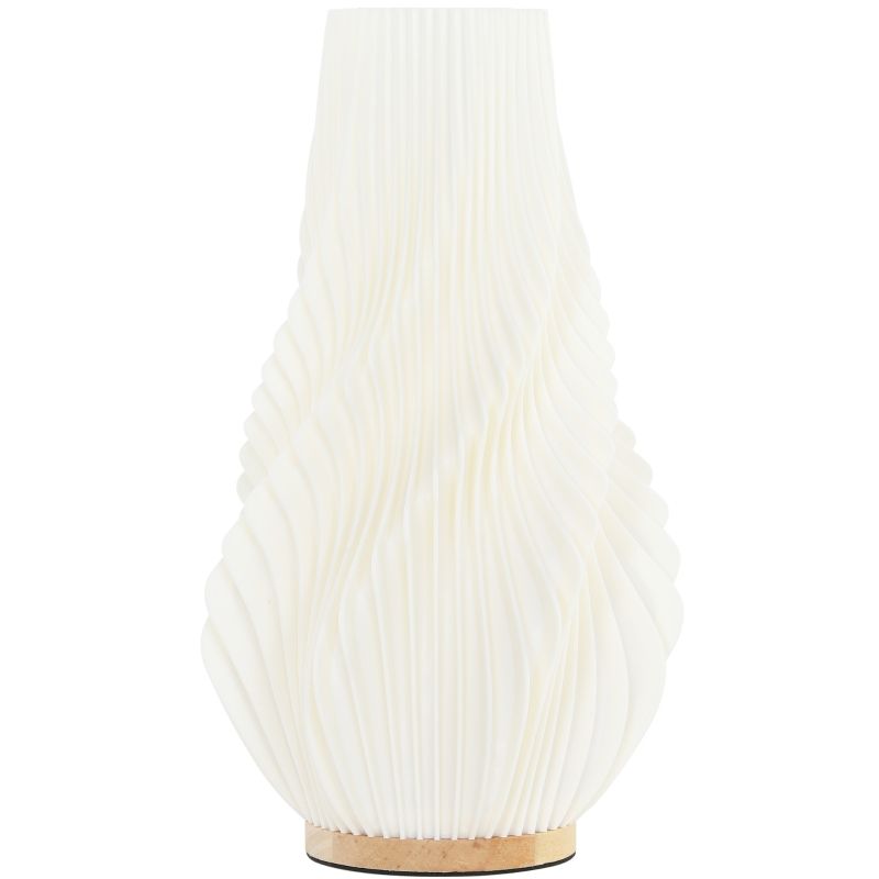 Smarte LED-Tischlampe mit 3D-Blüten-Lampenschirm, App-Steuerung, Weiß_voghion.com