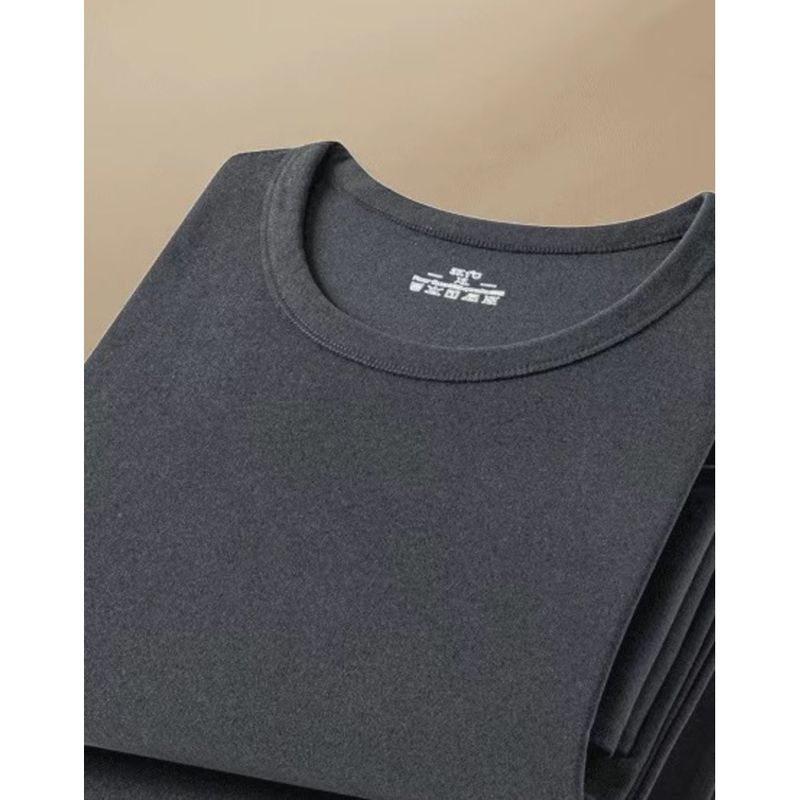 Double sided German velvet self heating men's under, clothes, autumn pants set, cold proof base shirt, thermal_voghion.com