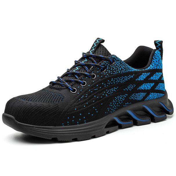 Καλοκαιρινά παπούτσια προστασίας εργασίας για άνδρες με επιφάνεια πλέγματος, αναπνεύσιμα ατσάλινα παπούτσια Baotou κατά των θραύσεων και των μαχαιριών_voghion.com