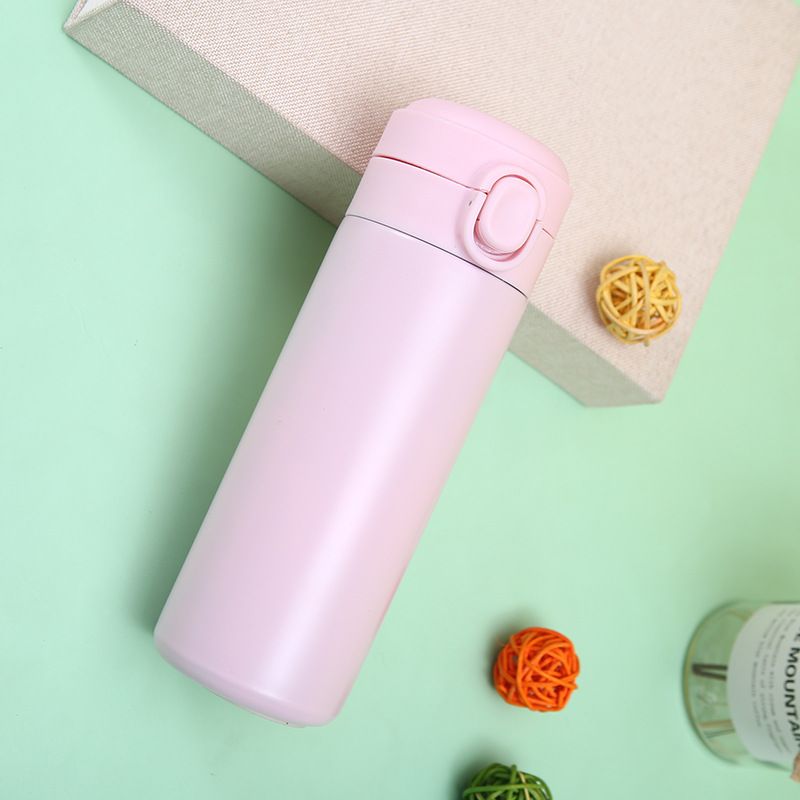Tazza per acqua portatile personalizzabile con isolamento sottovuoto, coperchio a scomparsa minimalista in acciaio inossidabile 304_voghion.com