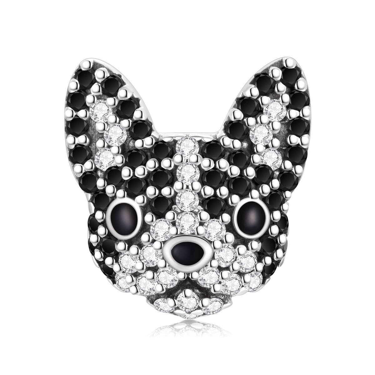 Boston Terrier Charm Sterling Silber Charm, SCC3111_voghion.com