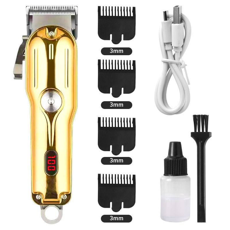 professional hair clipper LCD digital display USB rechargeable hair clipper hairdressing tool hair clipper electric clipper_voghion.com