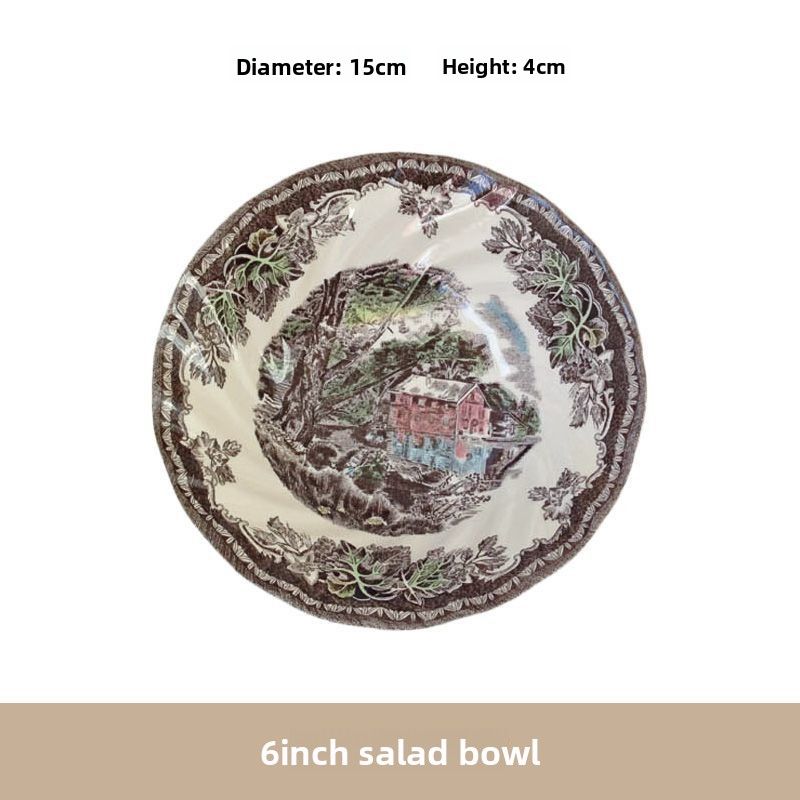 Tableware Ceramic Steak Western Food Household Dessert Creative Decorative Placing Plate_voghion.com