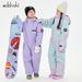 "Geïsoleerd sneeuwpak voor kinderen - waterdicht en winddicht eendelig skipak voor jongens en meisjes (Aurora/Paars/Alfabet/Bliksem, 100-140 cm)"_voghion.com