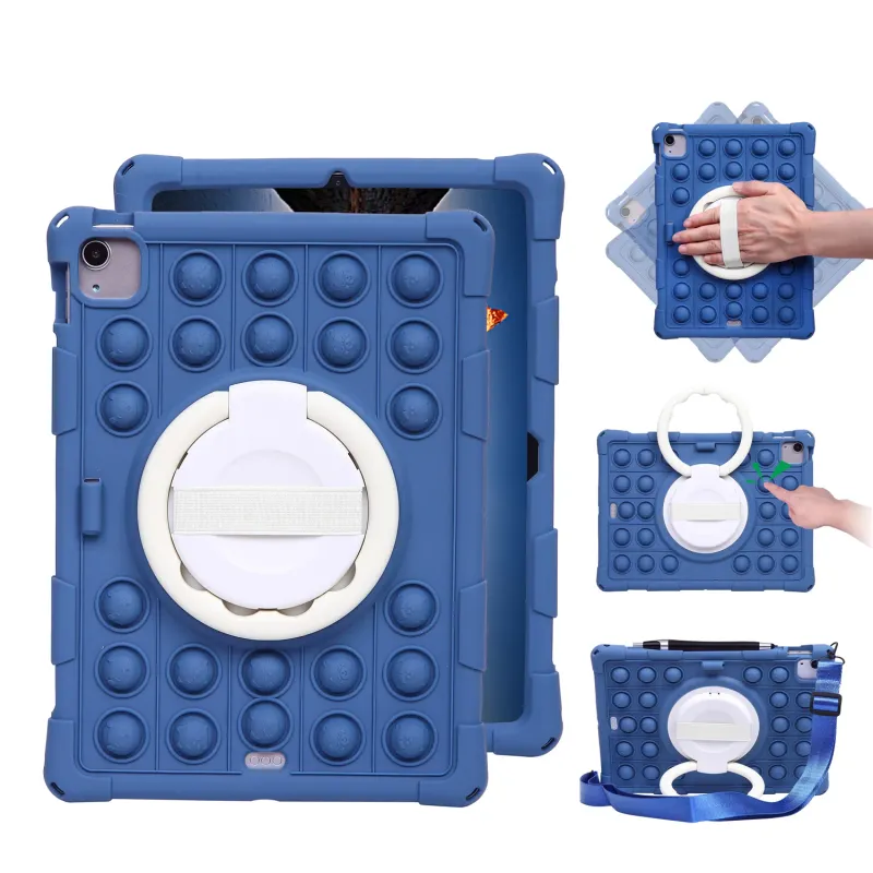 Push Pop iPad compatible tablet case with shoulder strap and stylus for Lenovo M10/Samsung Galaxy Tab A7 Lite/A8/iPad Air 9.7_voghion.com