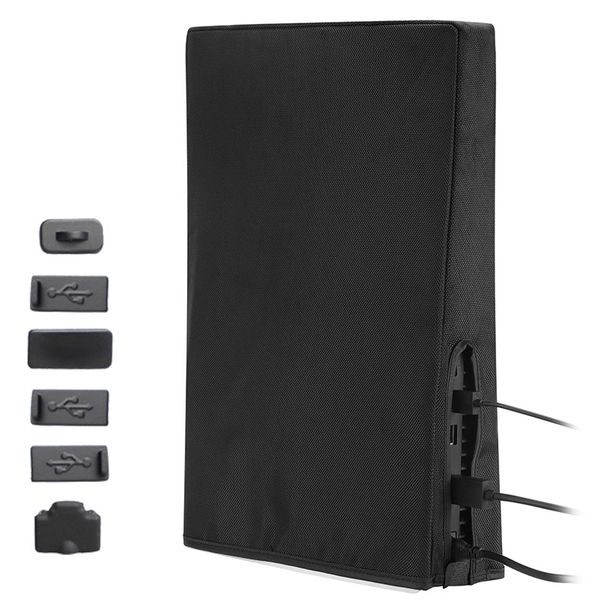Suitable for gaming slim fit simple version PS5 console scratch and protection cover with dust plug_voghion.com