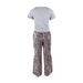 Women's Clothing Autumn Short Sleeved Trendy Street Leopard Print Color Matching High Waist Loose Trousers Suit_voghion.com