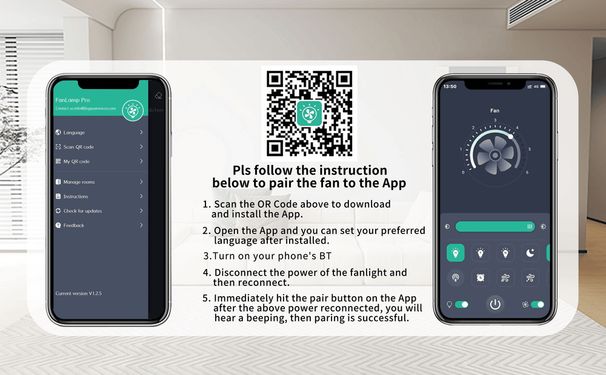 42 Inch Black Wood Ceiling Fans With Lights And Remote, Modern Flush Mount Low Profile Ceiling Fan With Light, 6 Speed, Reversible DC Motor, For Bed_voghion.com